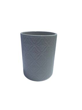 10 Strawberry Street Artisan Collection Ceramic Utensil Crock Textured White